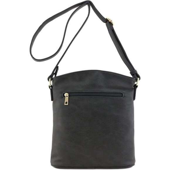 Triple Zip Pocket Large Crossbody Bag - Picture 6 of 8